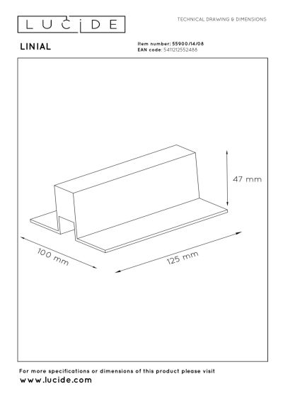 Lucide Premium LINIAL Connection box with two wings, Terminal block - 1-Circuit lighting system - Smart - 48V Track - Satin Gun Metal